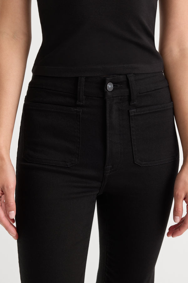 ALWAYS FITS GOOD LEGS STRAIGHT JEANS | BLACK001-4 | GOOD AMERICAN | MODEL_A