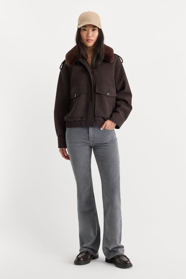 VINTAGE LOW RISE BOOTCUT CORDUROY PANT | WASHED SLATE
