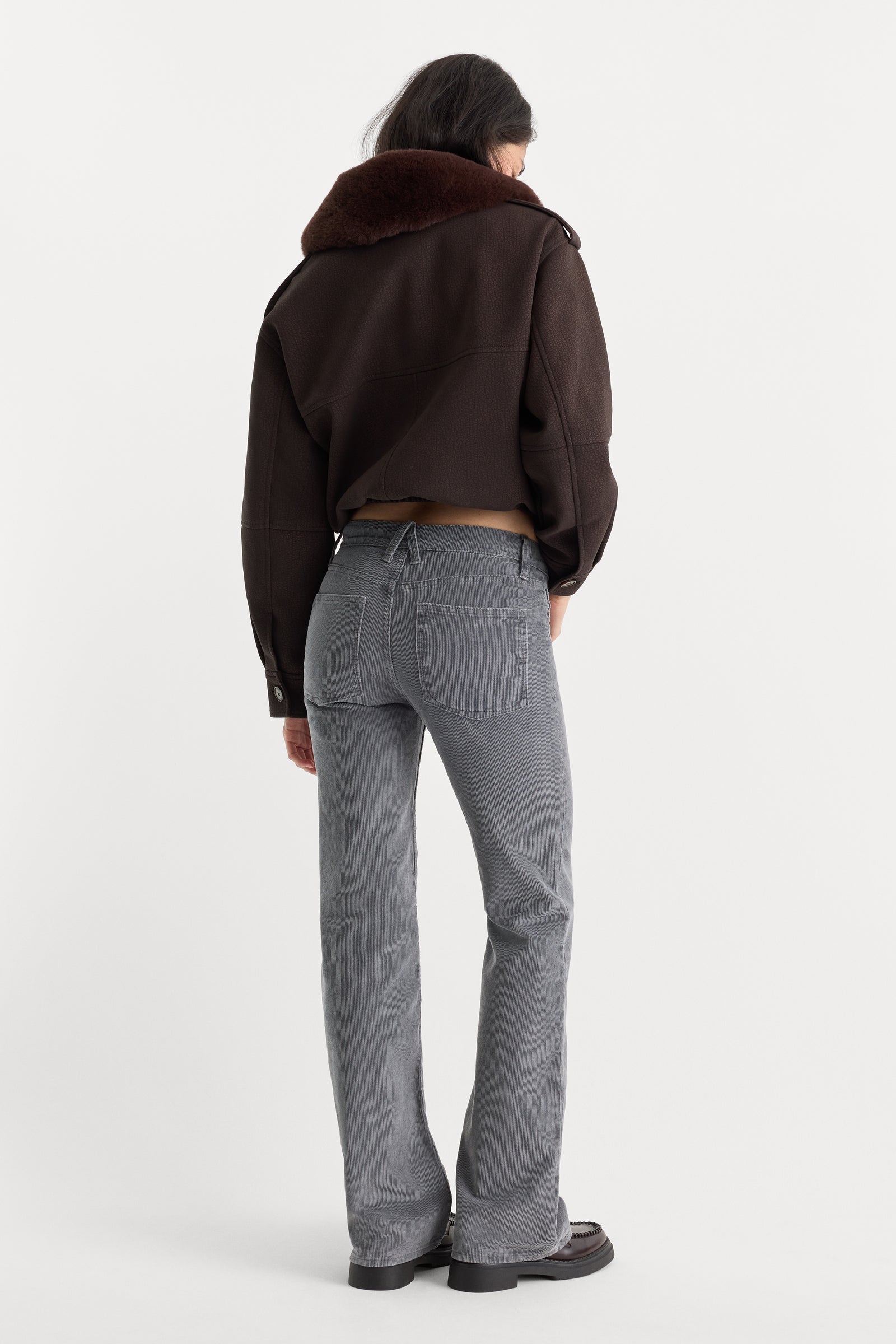 VINTAGE LOW RISE BOOTCUT CORDUROY PANT | WASHED SLATE
