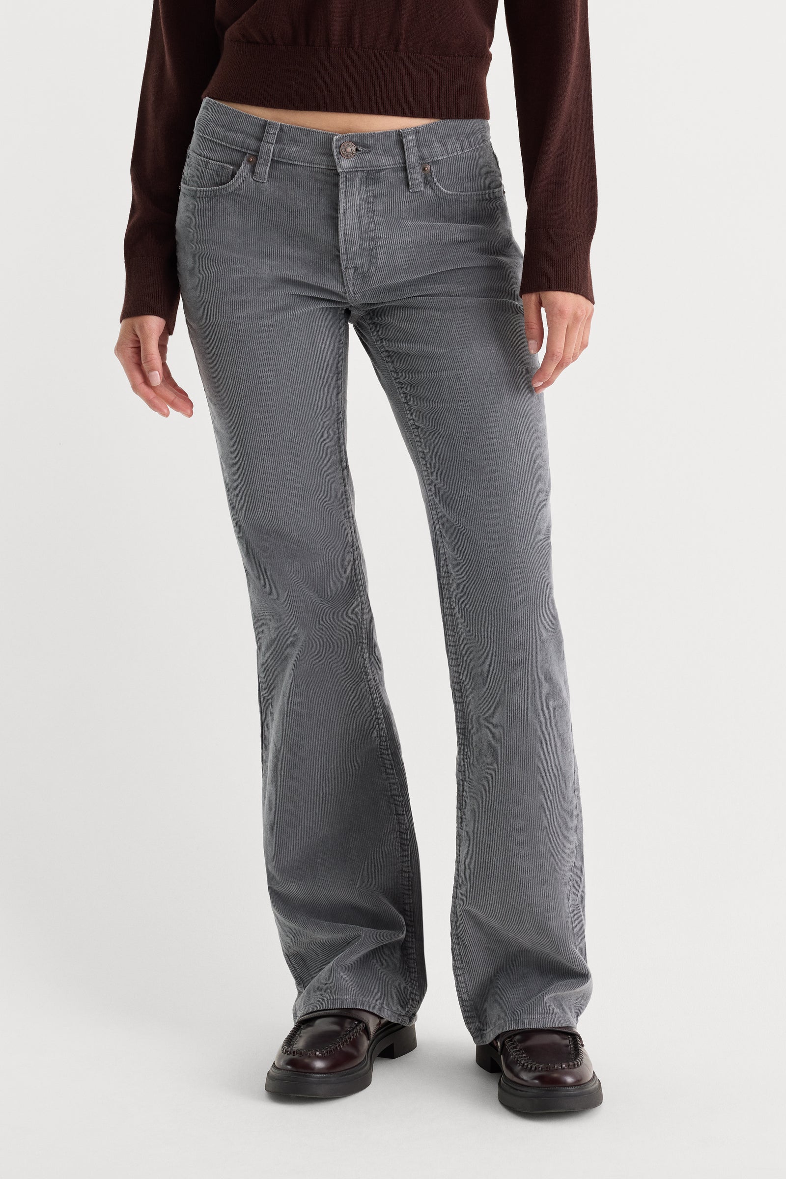 VINTAGE LOW RISE BOOTCUT CORDUROY PANT | WASHED SLATE