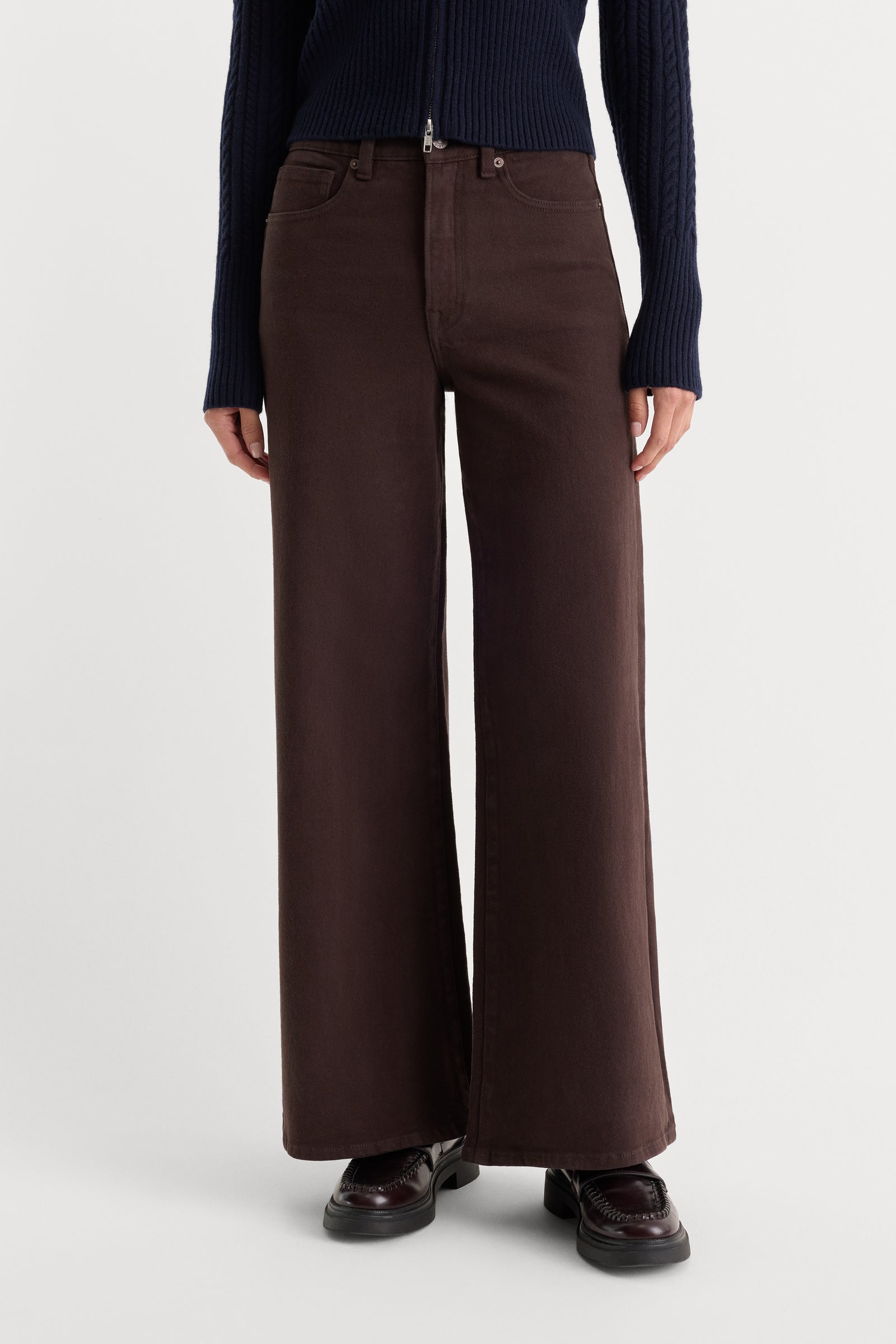 GOOD WAIST PALAZZO ANKLE JEANS | ESPRESSO