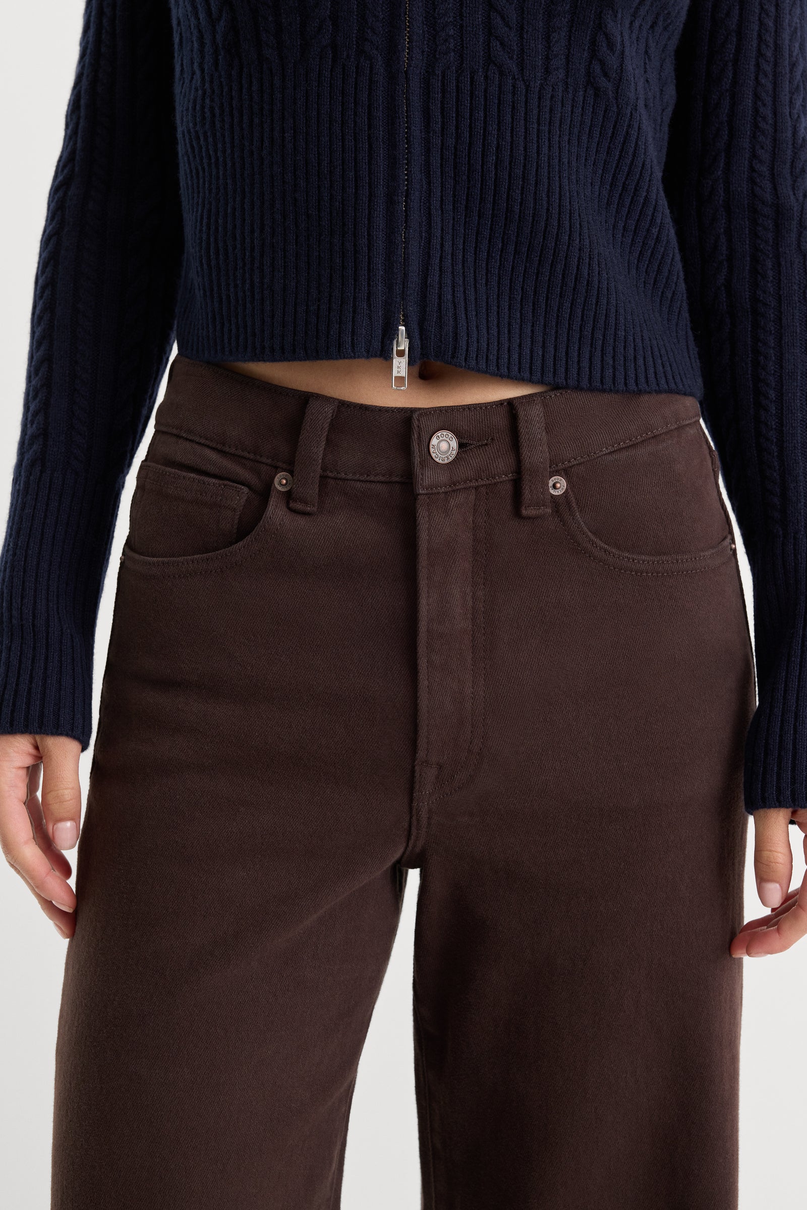 GOOD WAIST PALAZZO ANKLE JEANS | ESPRESSO