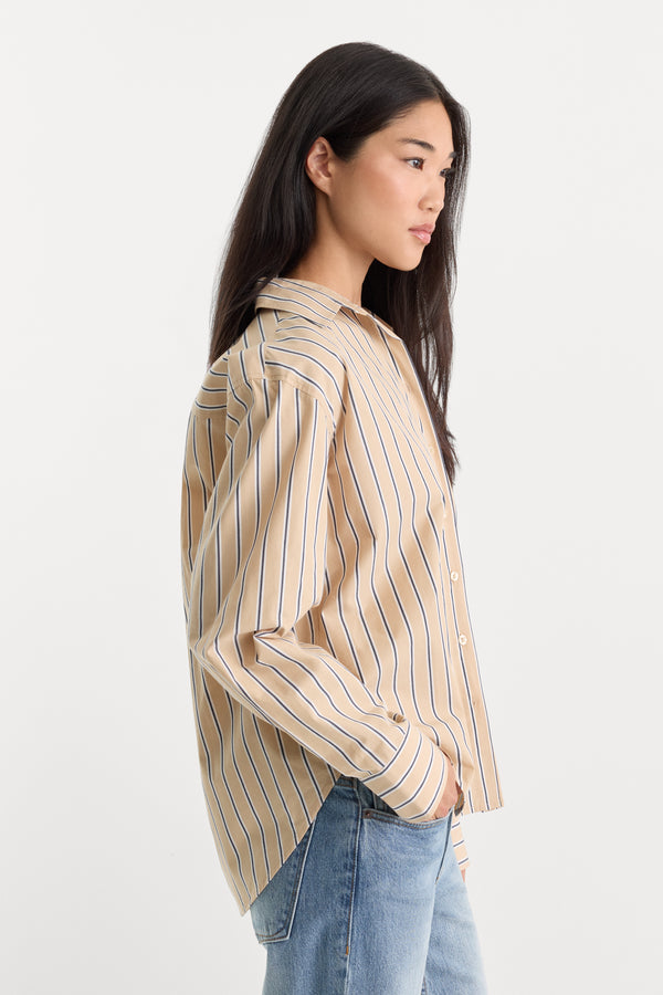 THE POPLIN EASY SHIRT | DUNE MULTI STRIPE