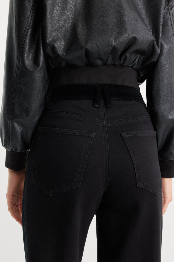 GOOD WAIST PALAZZO JEANS | BLACK001