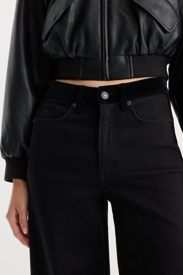 GOOD WAIST PALAZZO JEANS | BLACK001