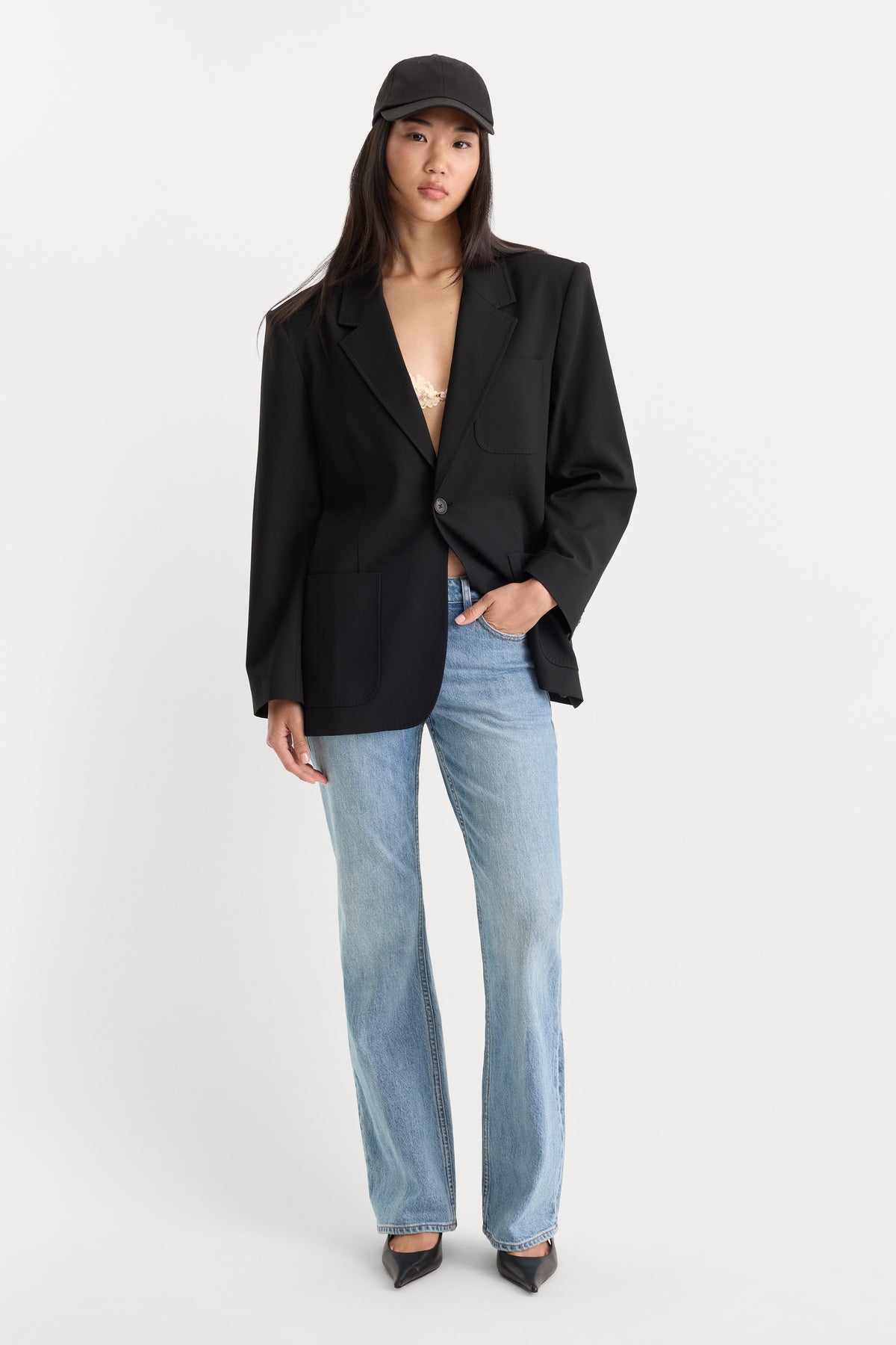 VINTAGE LOW RISE BOOTCUT JEANS | AMBER-1 | GOOD AMERICAN | MODEL_A