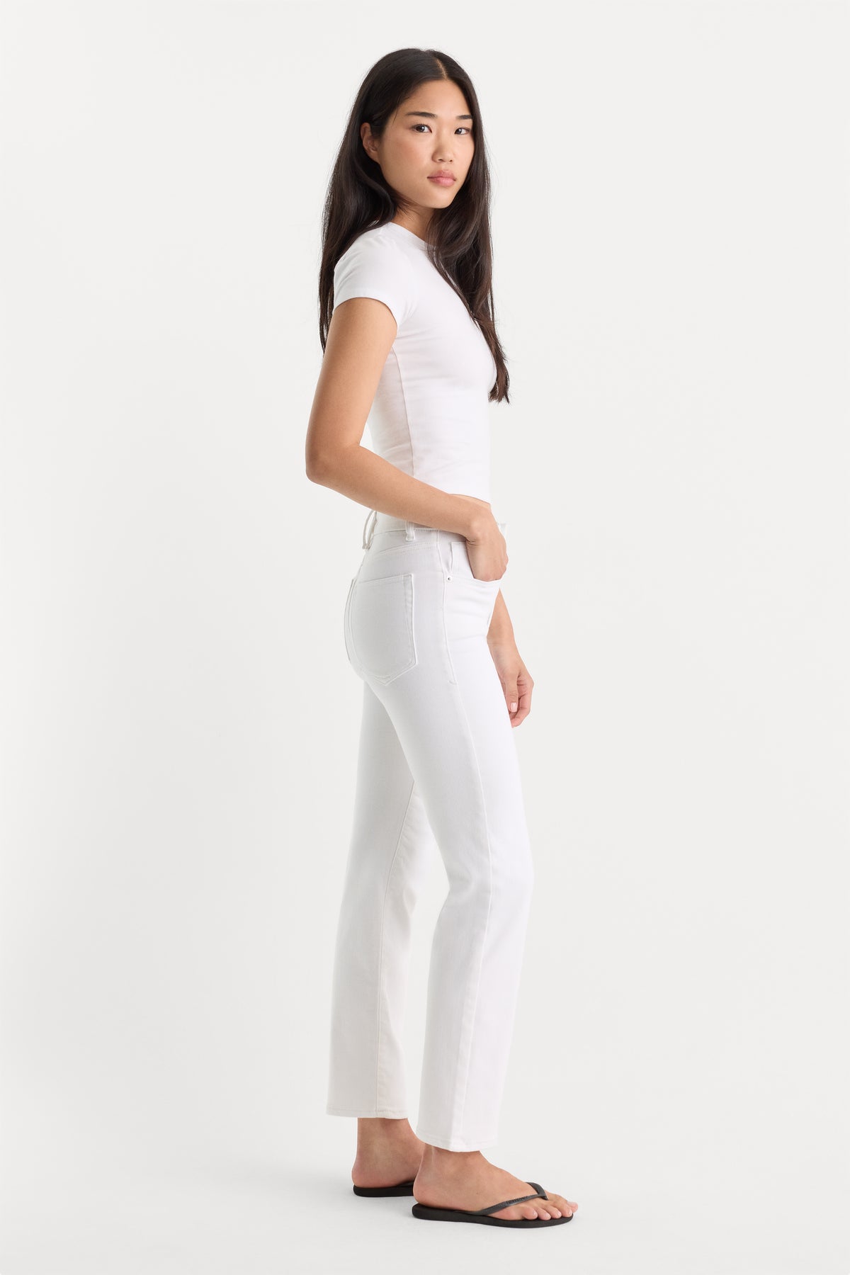 ALWAYS FITS GOOD LEGS STRAIGHT JEANS | WHITE001-5 | GOOD AMERICAN | MODEL_A
