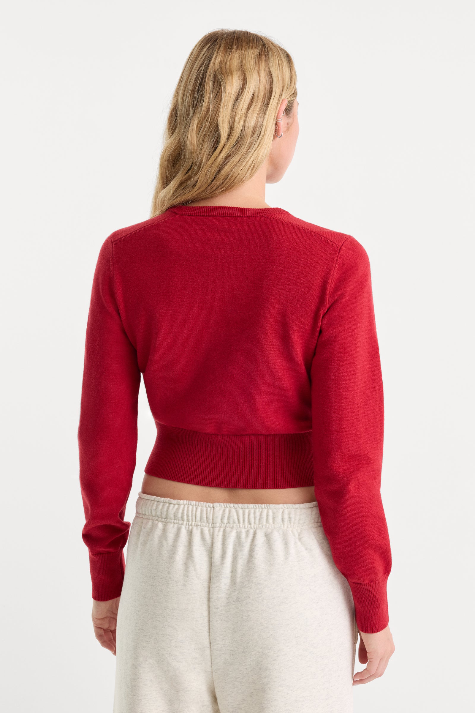 THE FINE KNIT CARDIGAN | CRIMSON ROSE