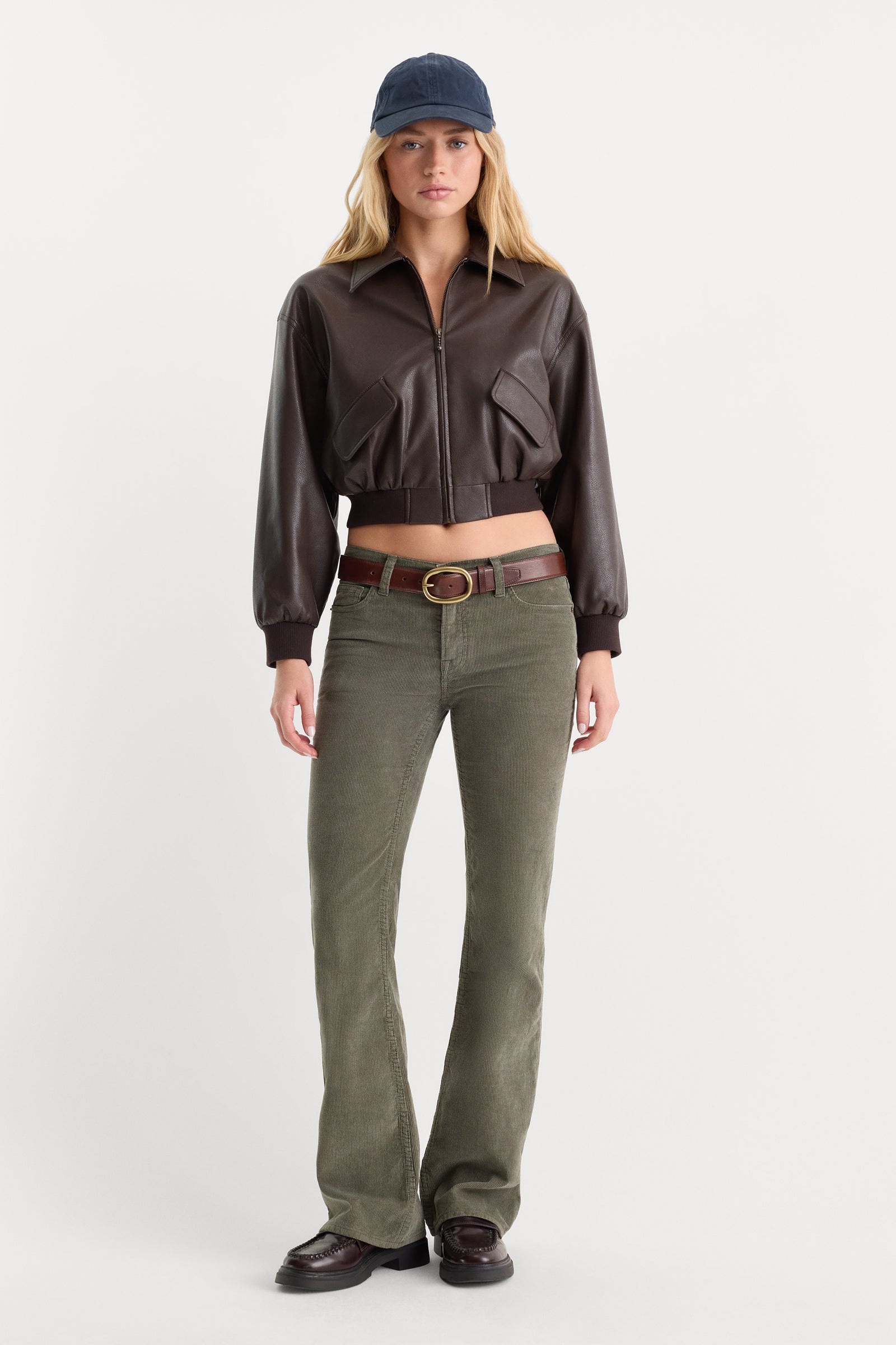 VINTAGE LOW RISE BOOTCUT CORDUROY PANT | WASHED CYPRESS