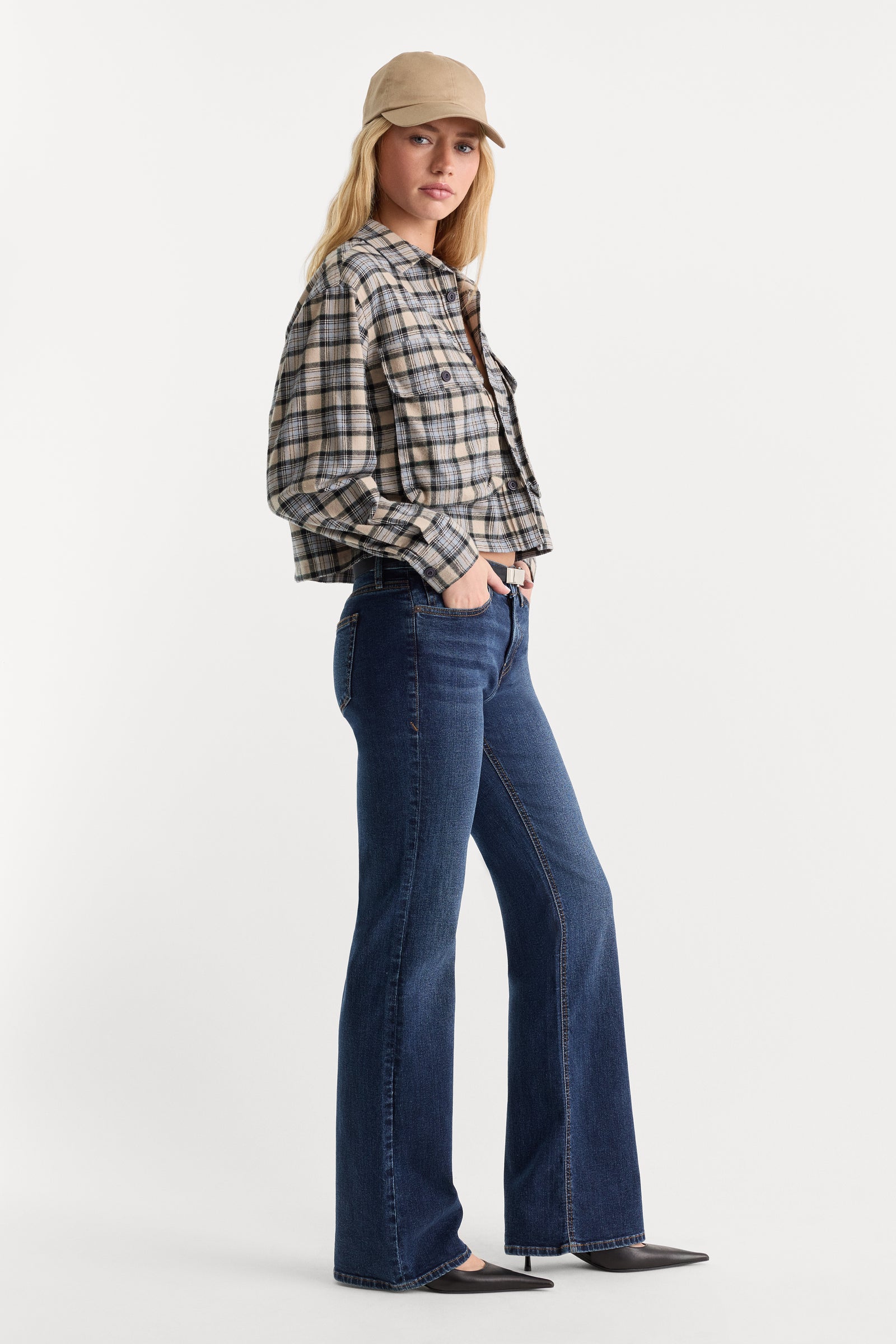 GOOD LOW RISE BOOTCUT JEANS | UMBER