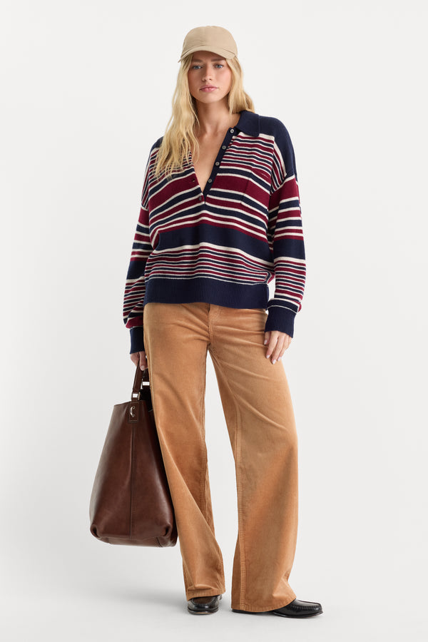 VINTAGE WIDE CORDUROY PANT | CAFE CLAY