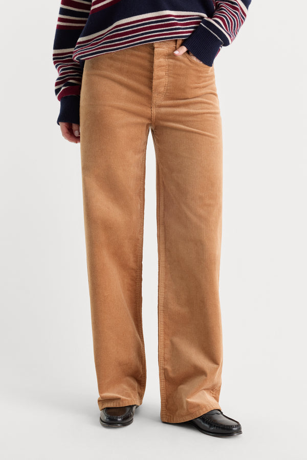 VINTAGE WIDE CORDUROY PANT | CAFE CLAY