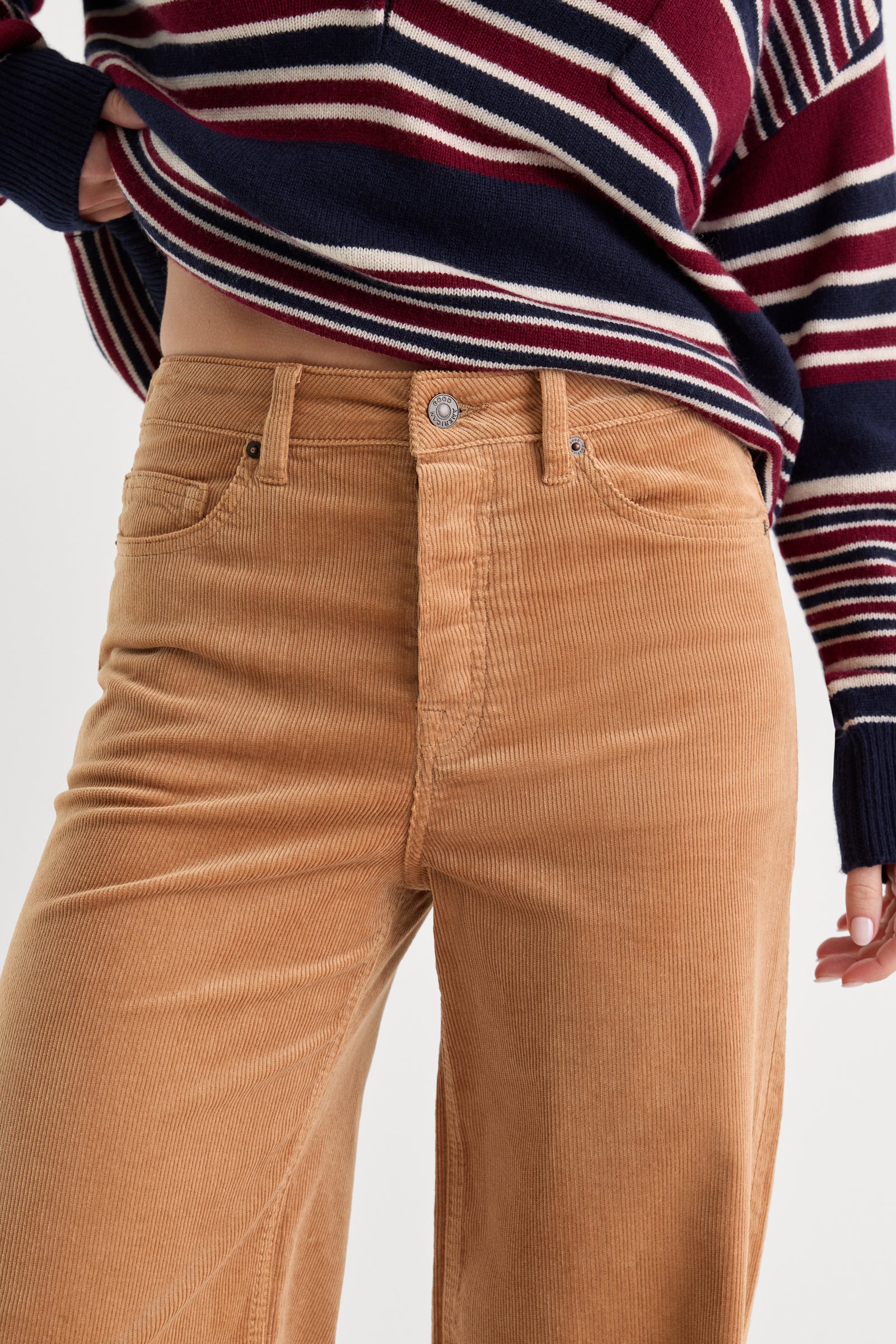 VINTAGE WIDE CORDUROY PANT | CAFE CLAY