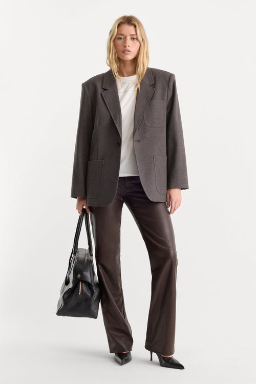 BETTER THAN LEATHER LOW RISE BOOTCUT PANT | ESPRESSO