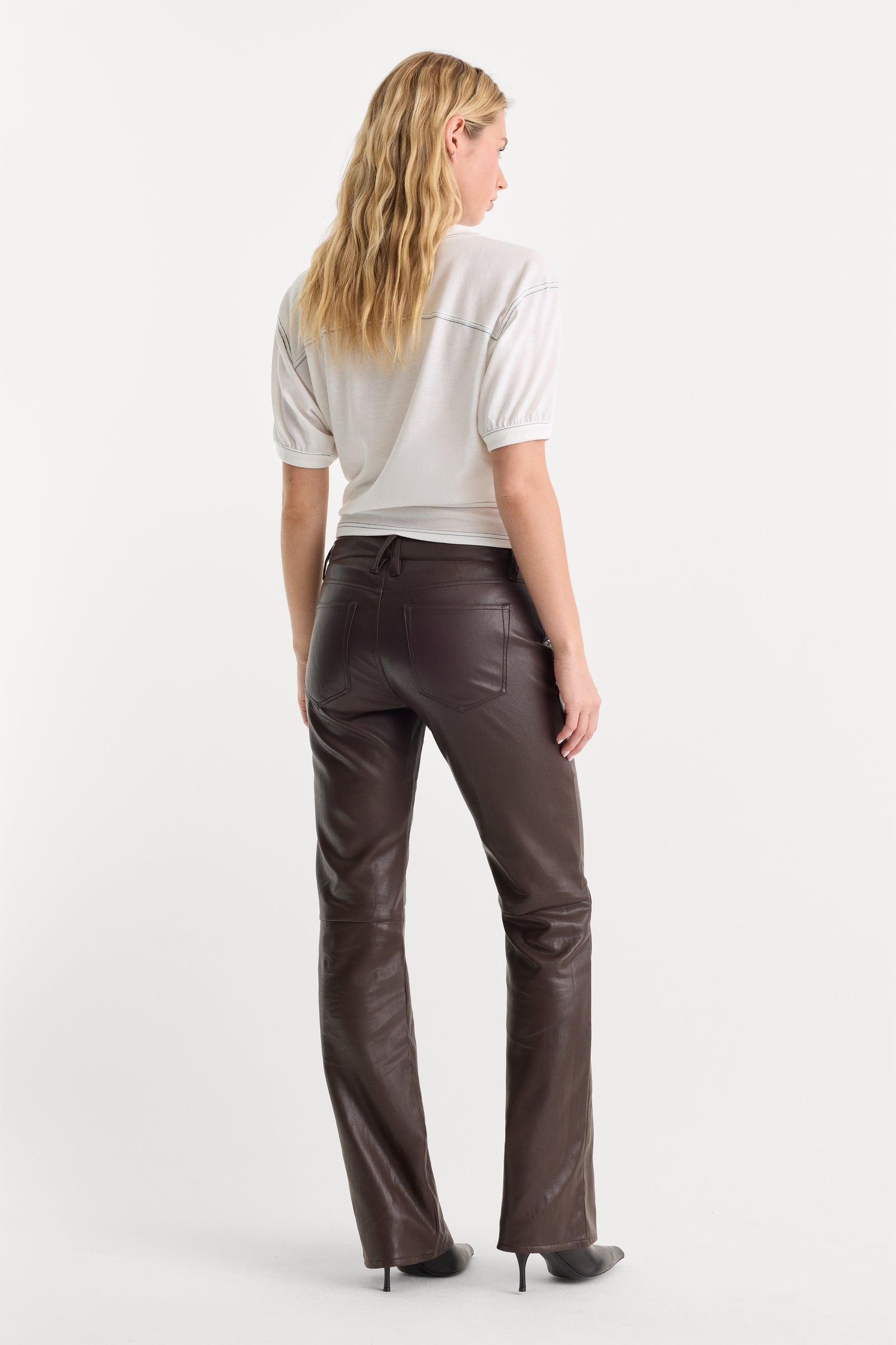 BETTER THAN LEATHER LOW RISE BOOTCUT PANT | ESPRESSO