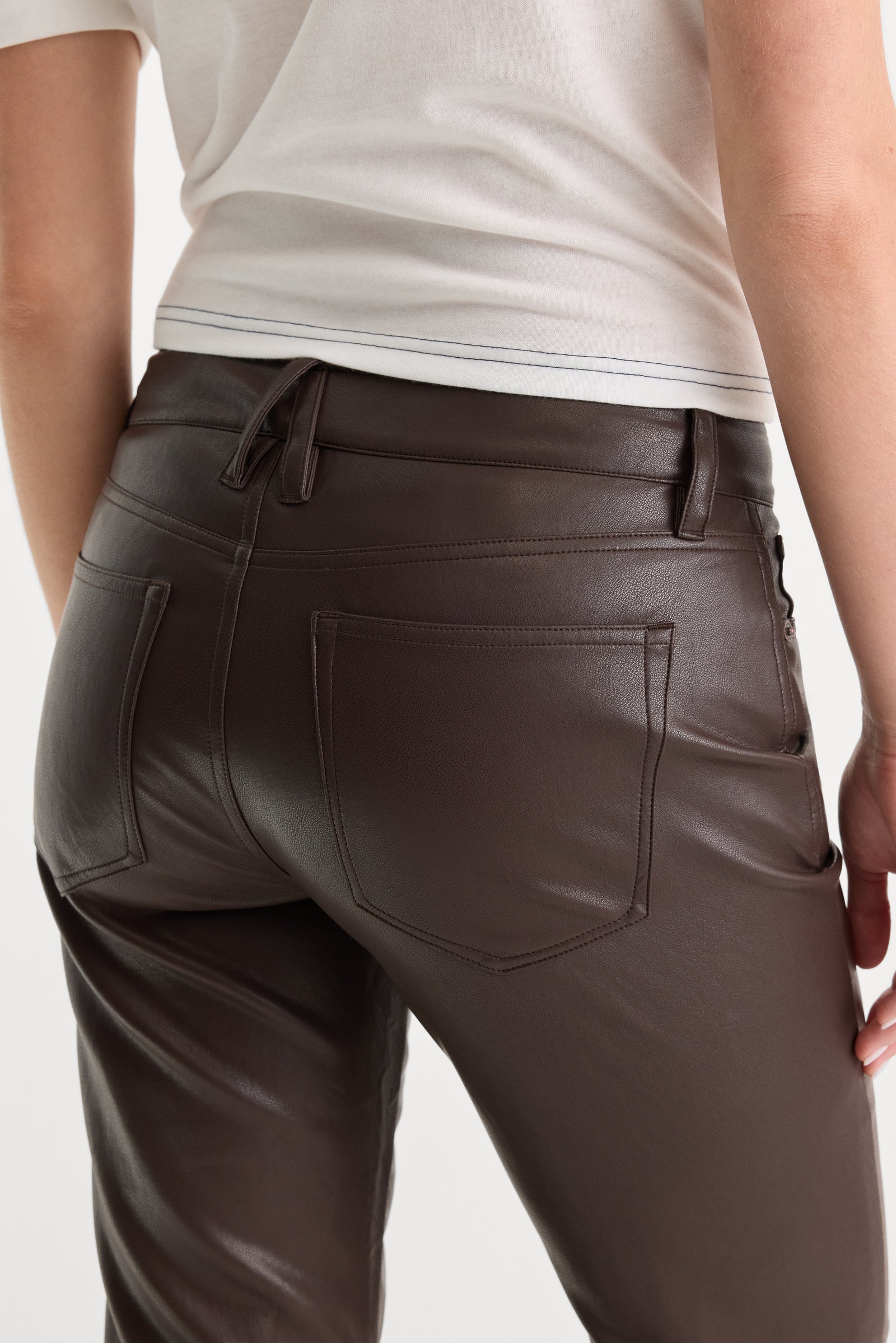 BETTER THAN LEATHER LOW RISE BOOTCUT PANT | ESPRESSO