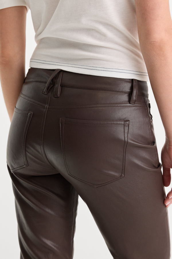 BETTER THAN LEATHER LOW RISE BOOTCUT PANT | ESPRESSO