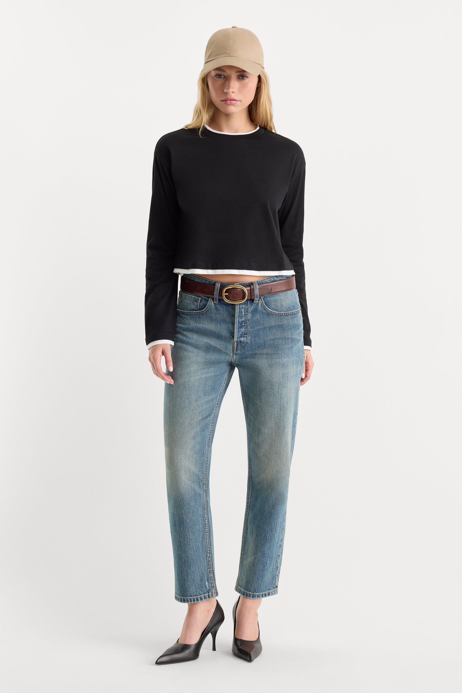 THE LONG SLEEVE LAYERED TEE | BLACK