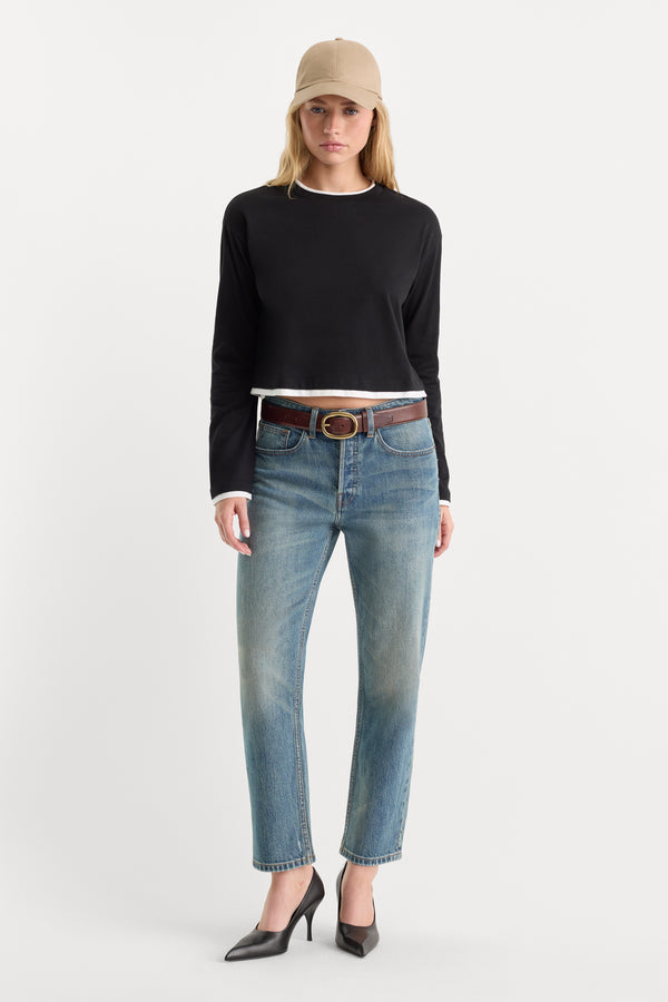 THE LONG SLEEVE LAYERED TEE | BLACK
