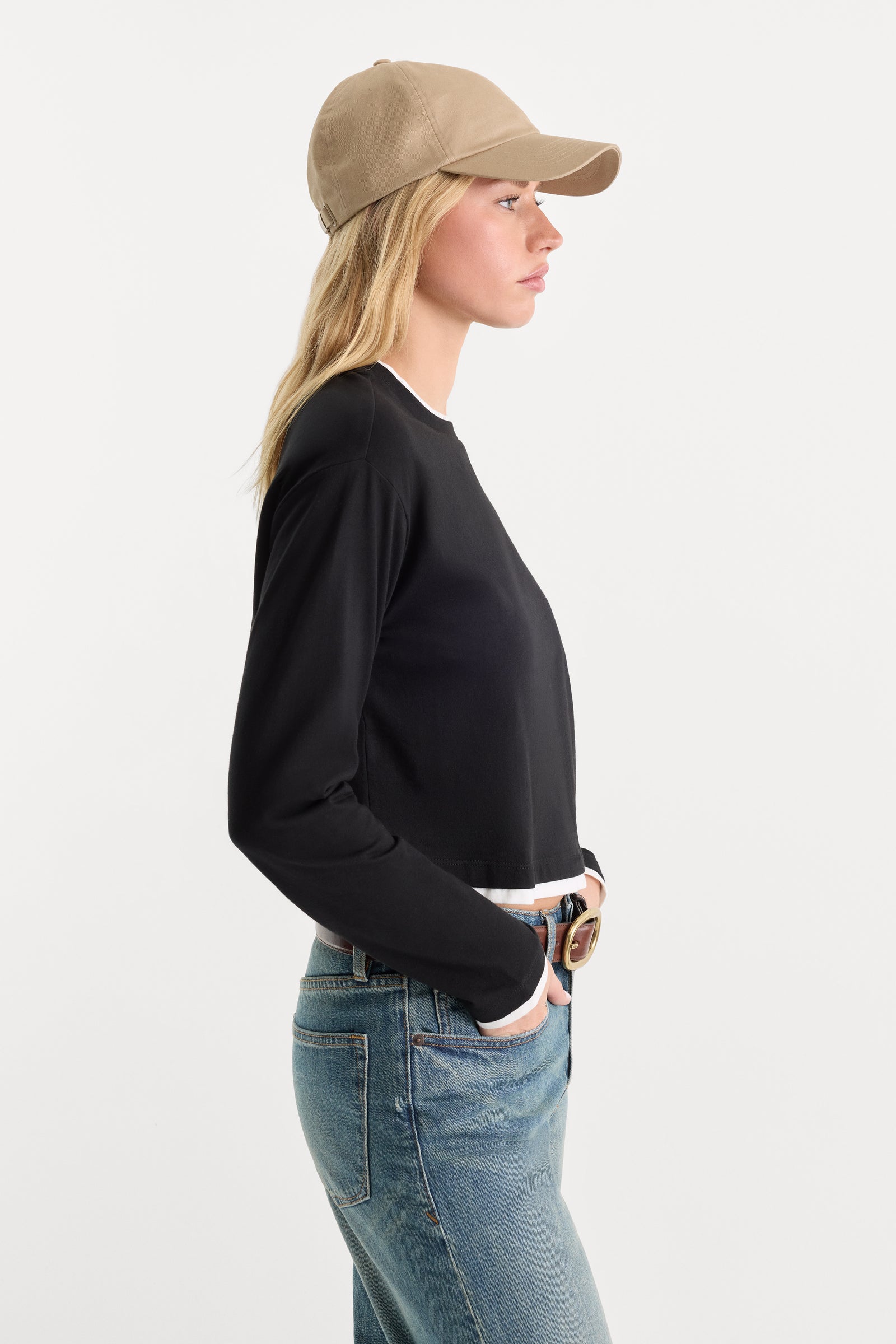 THE LONG SLEEVE LAYERED TEE | BLACK