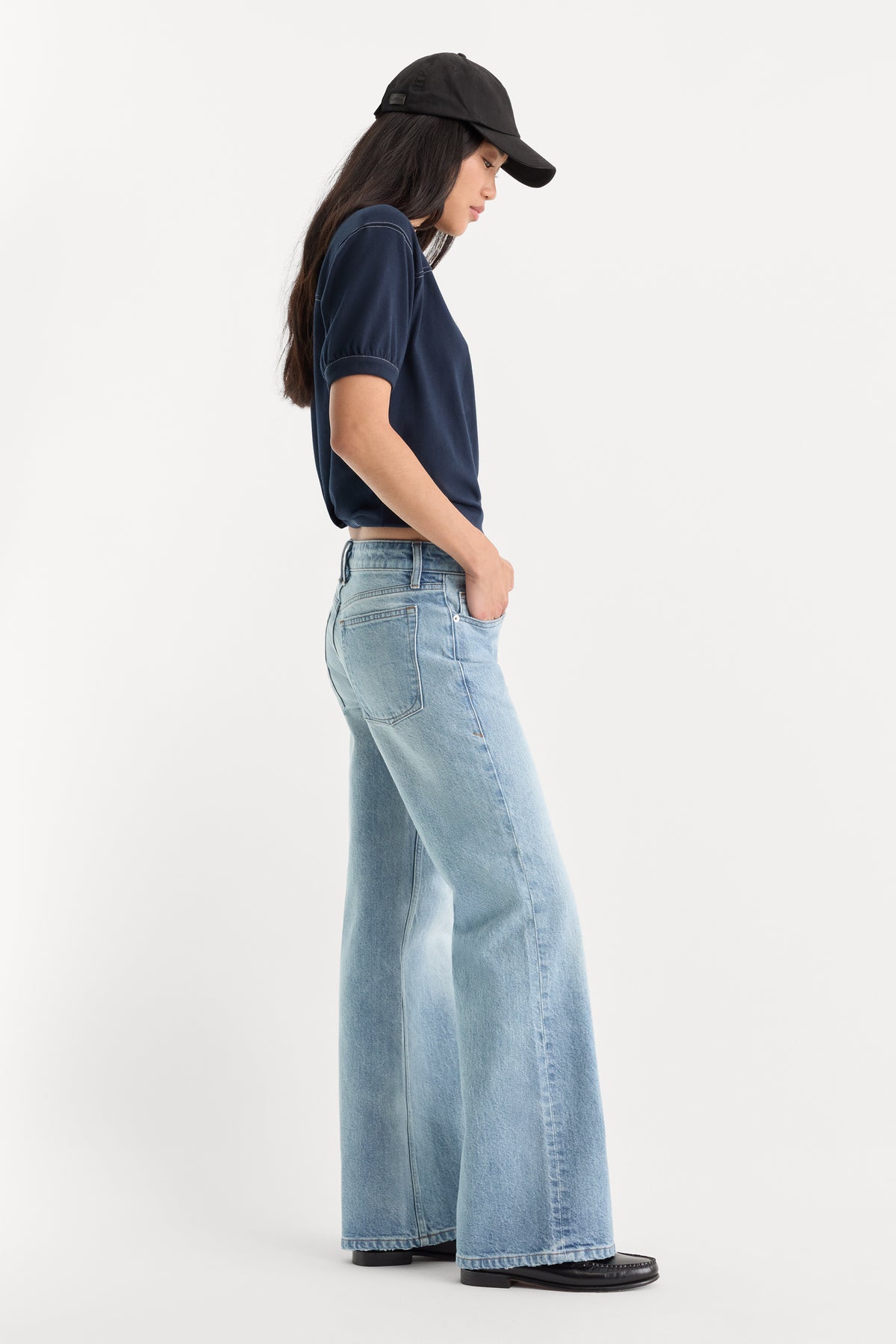 VINTAGE LOW LOOSE JEANS | VALE-2 | GOOD AMERICAN | MODEL_A