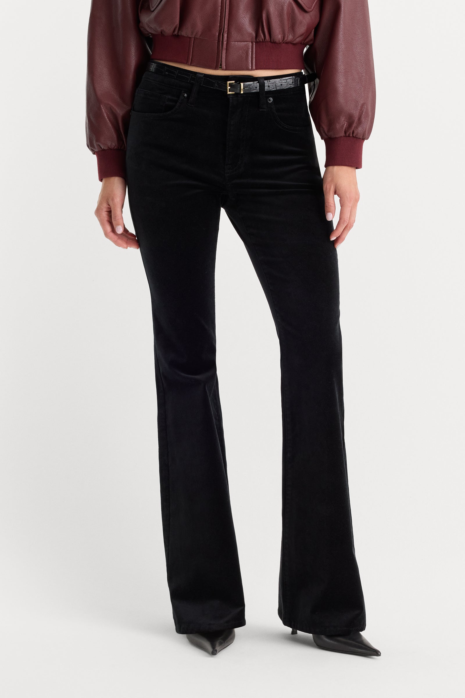 VELVET GOOD LEGS FLARE PANT | BLACK