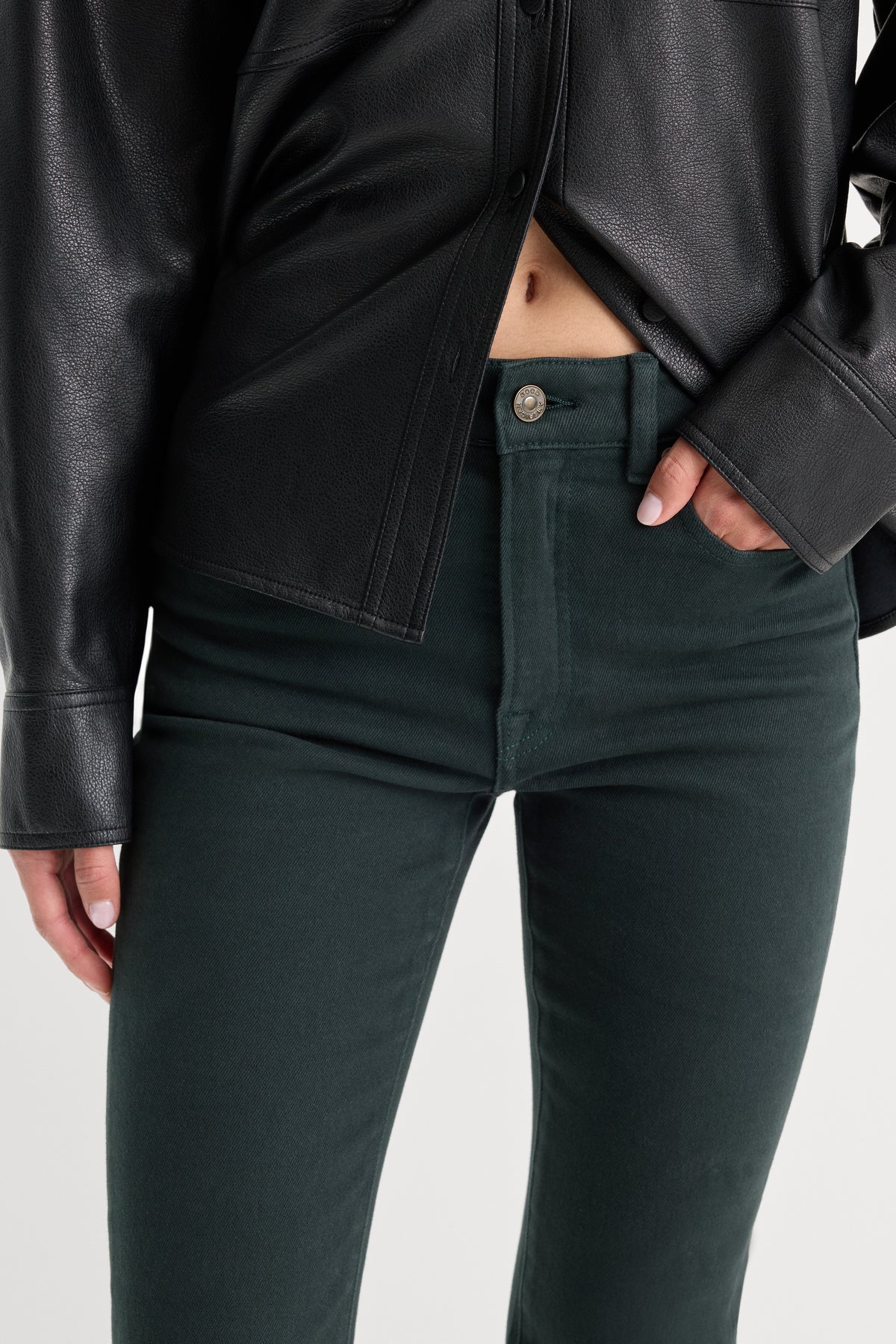 GOOD CLASSIC BOOTCUT JEANS | FOREST GREEN-2 | GOOD AMERICAN | MODEL_A
