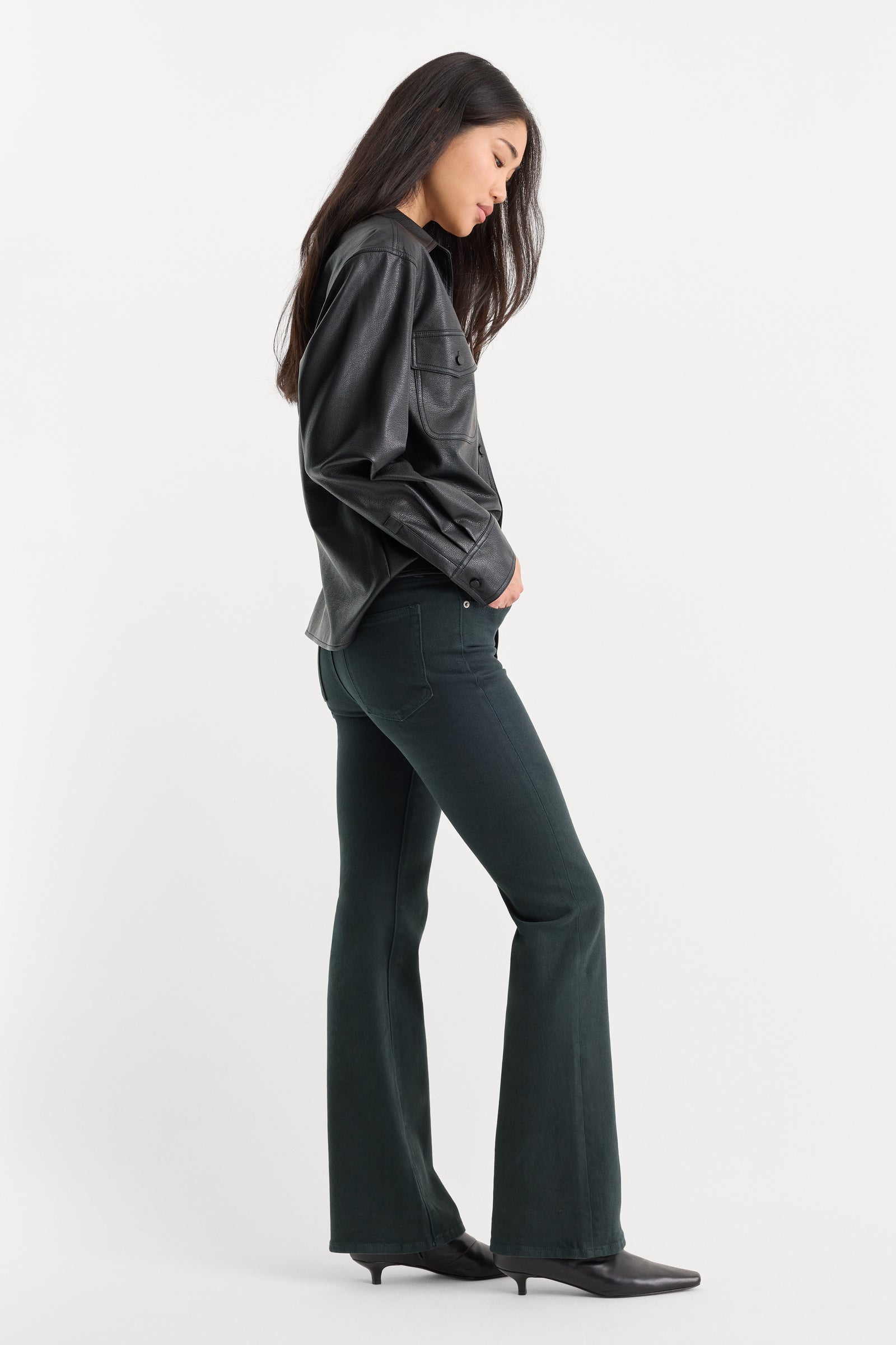 GOOD CLASSIC BOOTCUT JEANS | FOREST GREEN