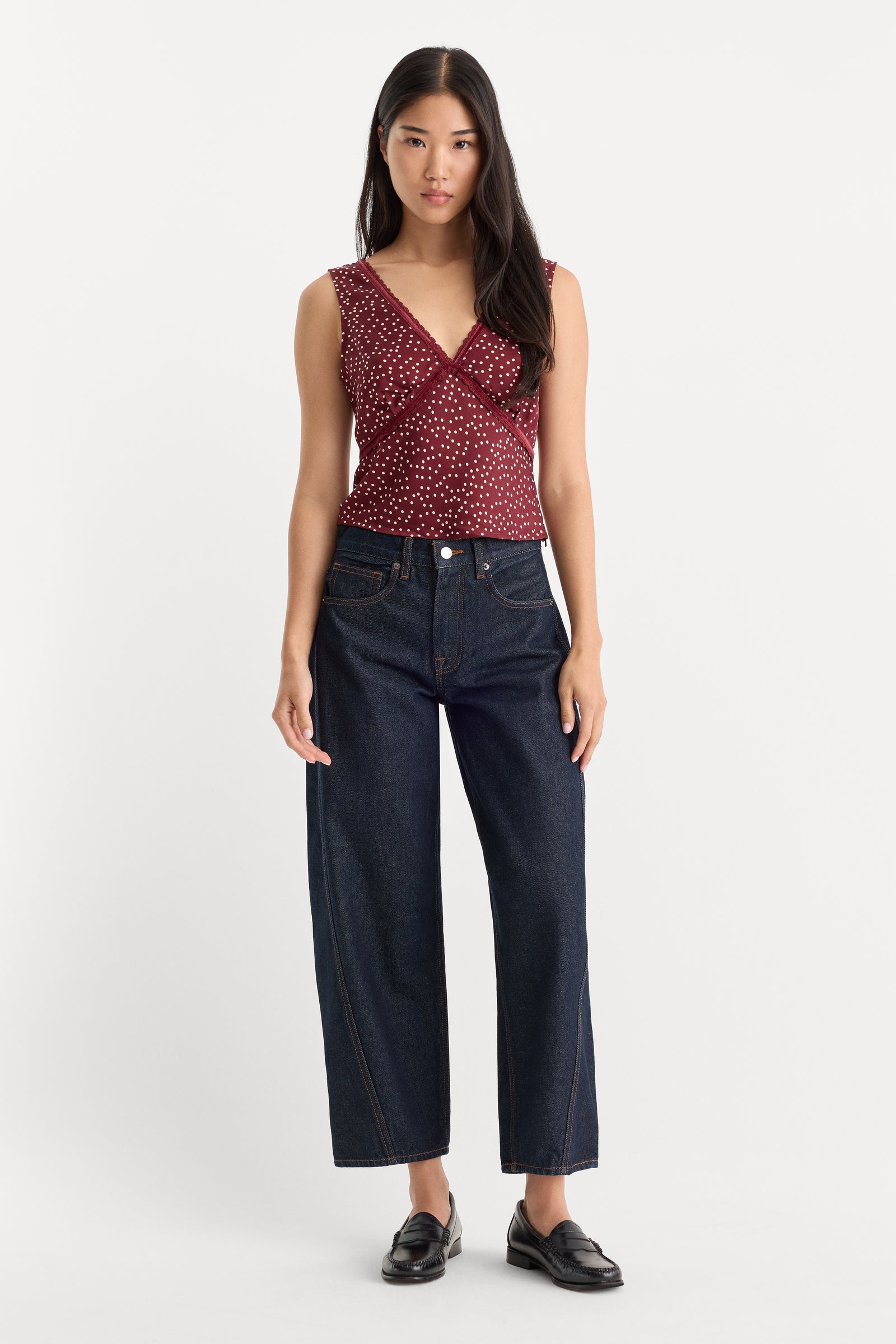 VINTAGE BARREL ANKLE JEANS | RINSE