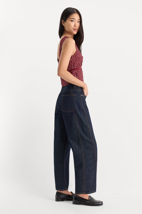 VINTAGE BARREL ANKLE JEANS | RINSE
