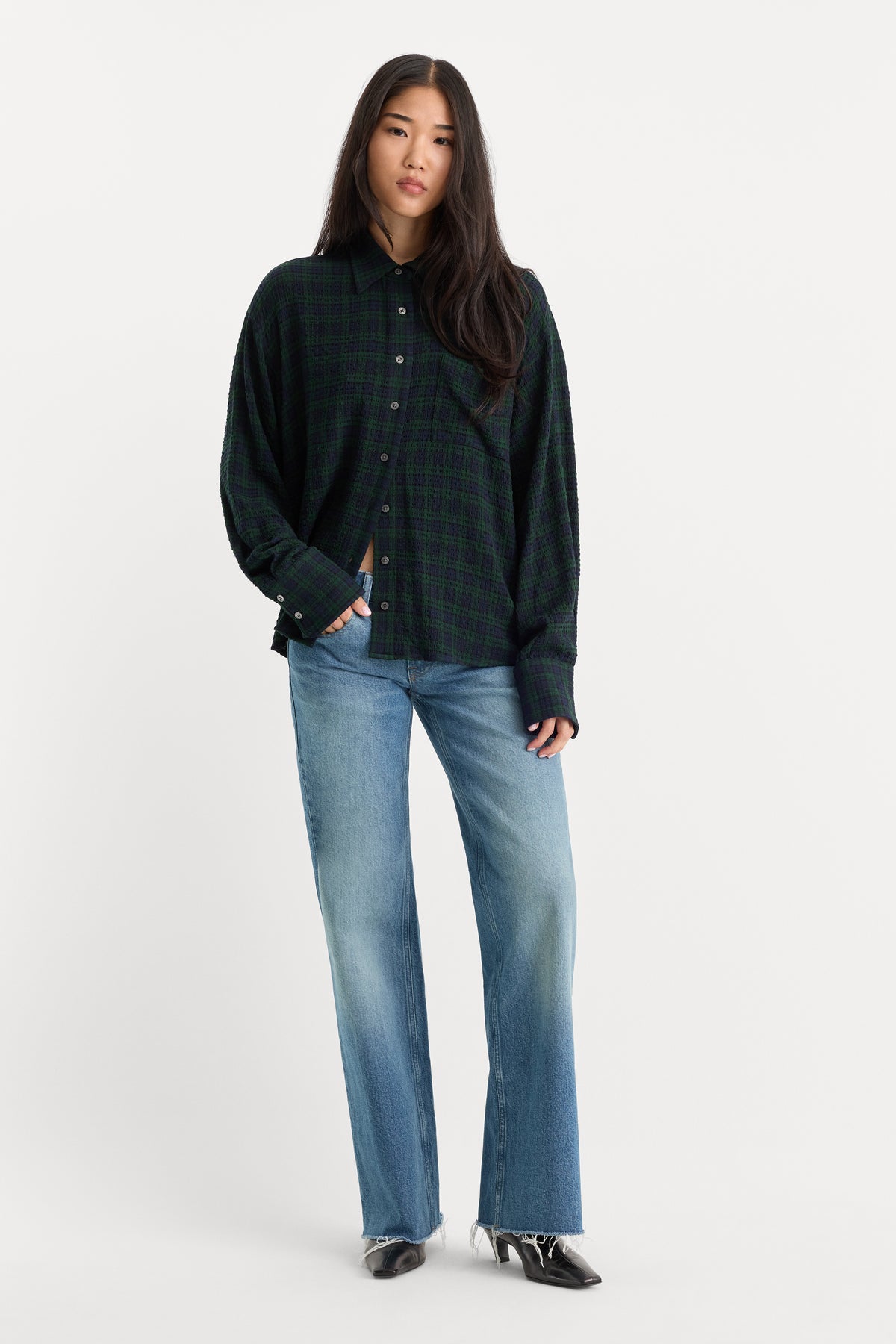THE CRINKLE EASY SHIRT | FOREST PLAID