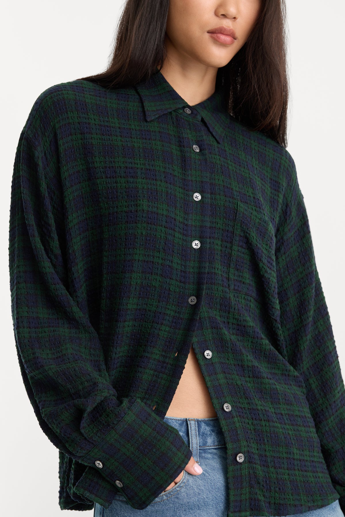 THE CRINKLE EASY SHIRT | FOREST PLAID