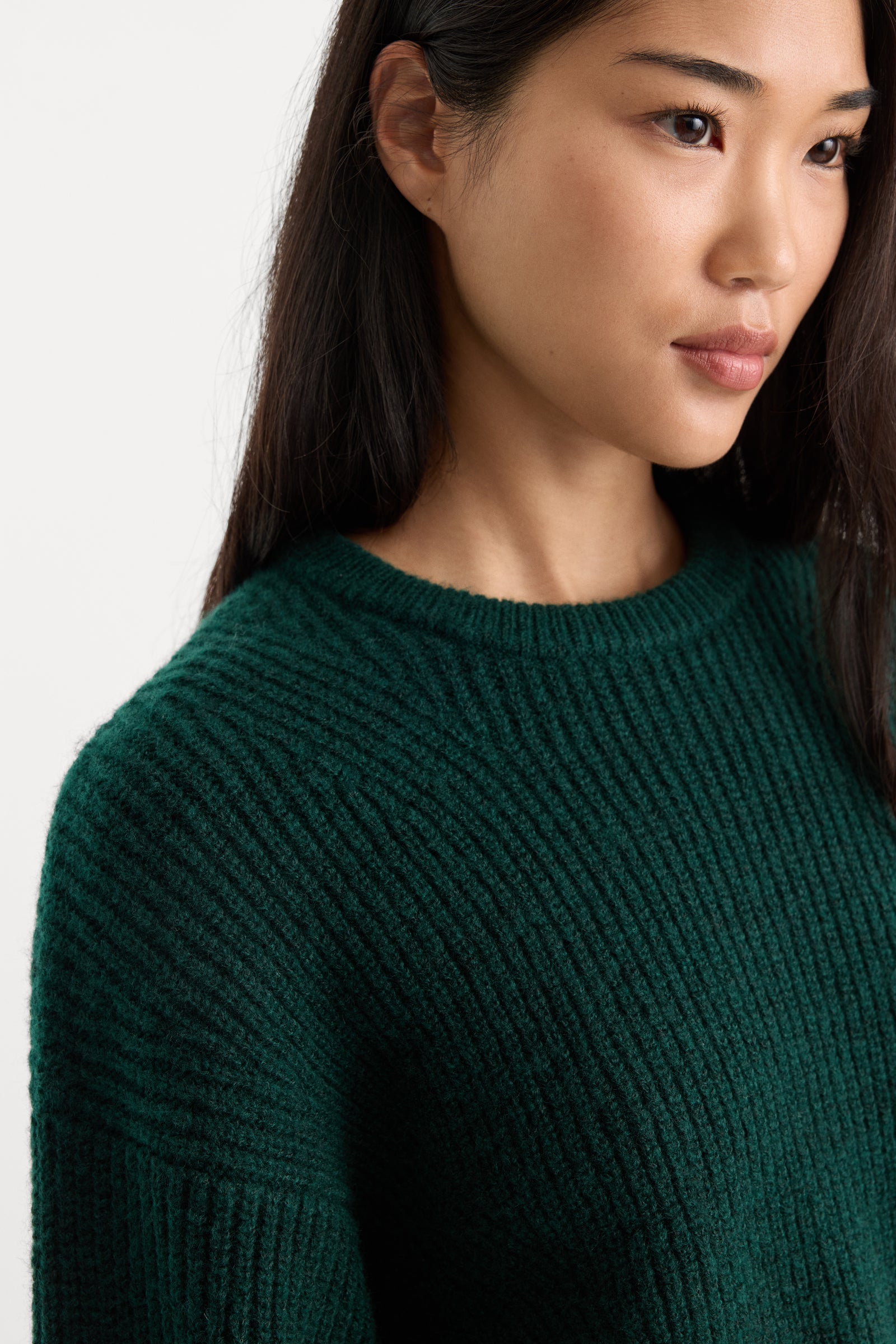 THE CHUNKY KNIT SWEATER | FOREST GREEN