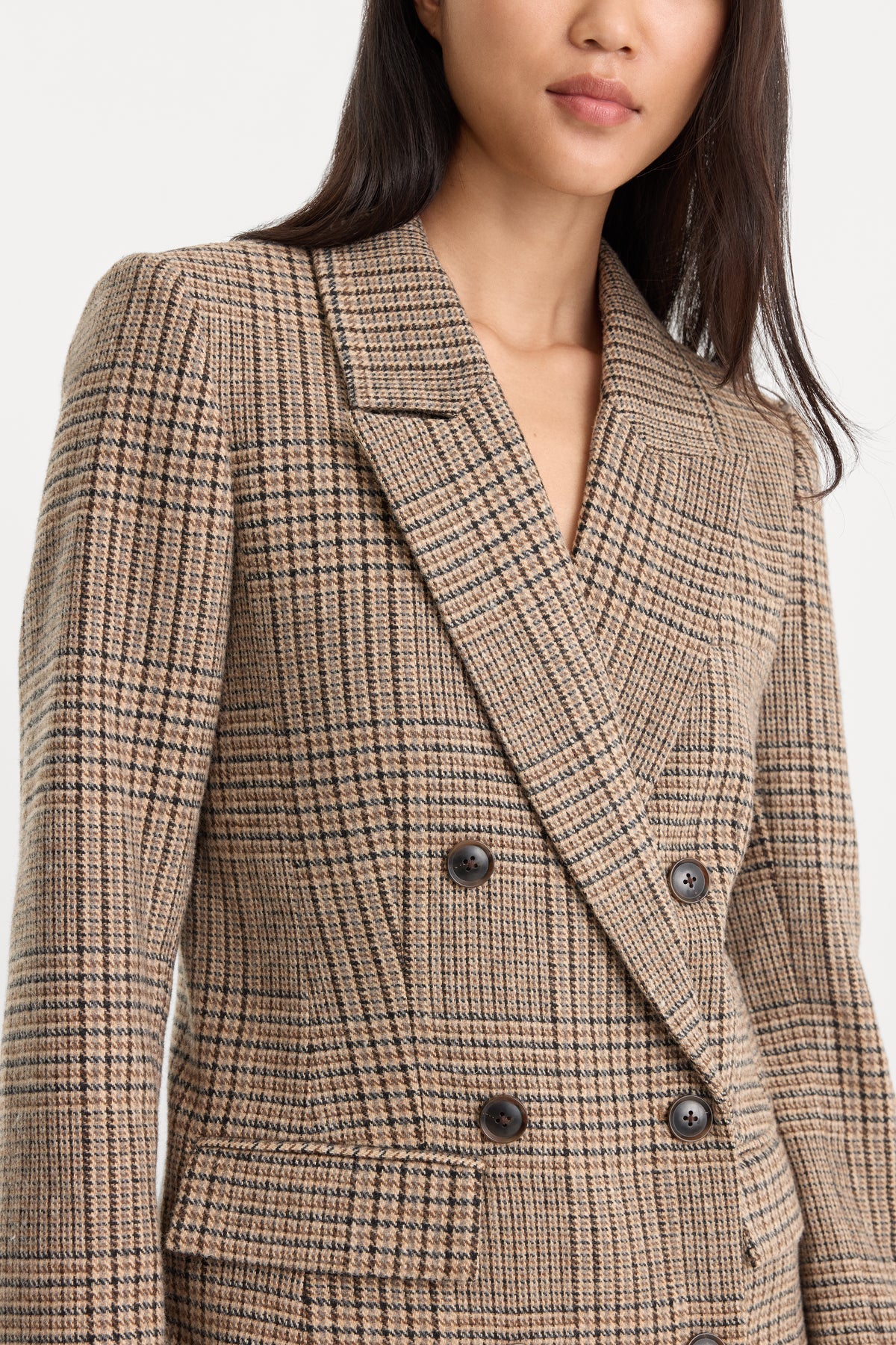 THE DOUBLE BREASTED BLAZER | BROWN PLAID