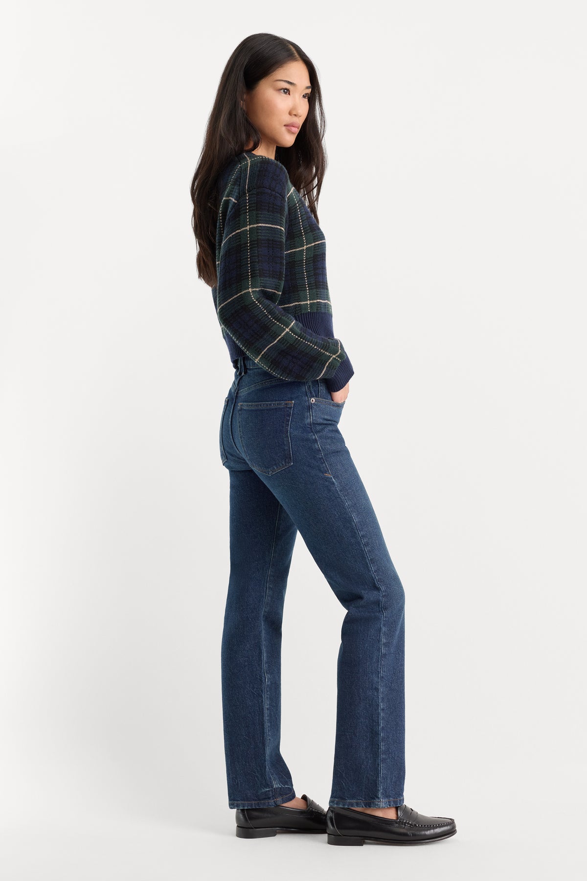 VINTAGE STRAIGHT JEANS | QUIRK-4 | GOOD AMERICAN | MODEL