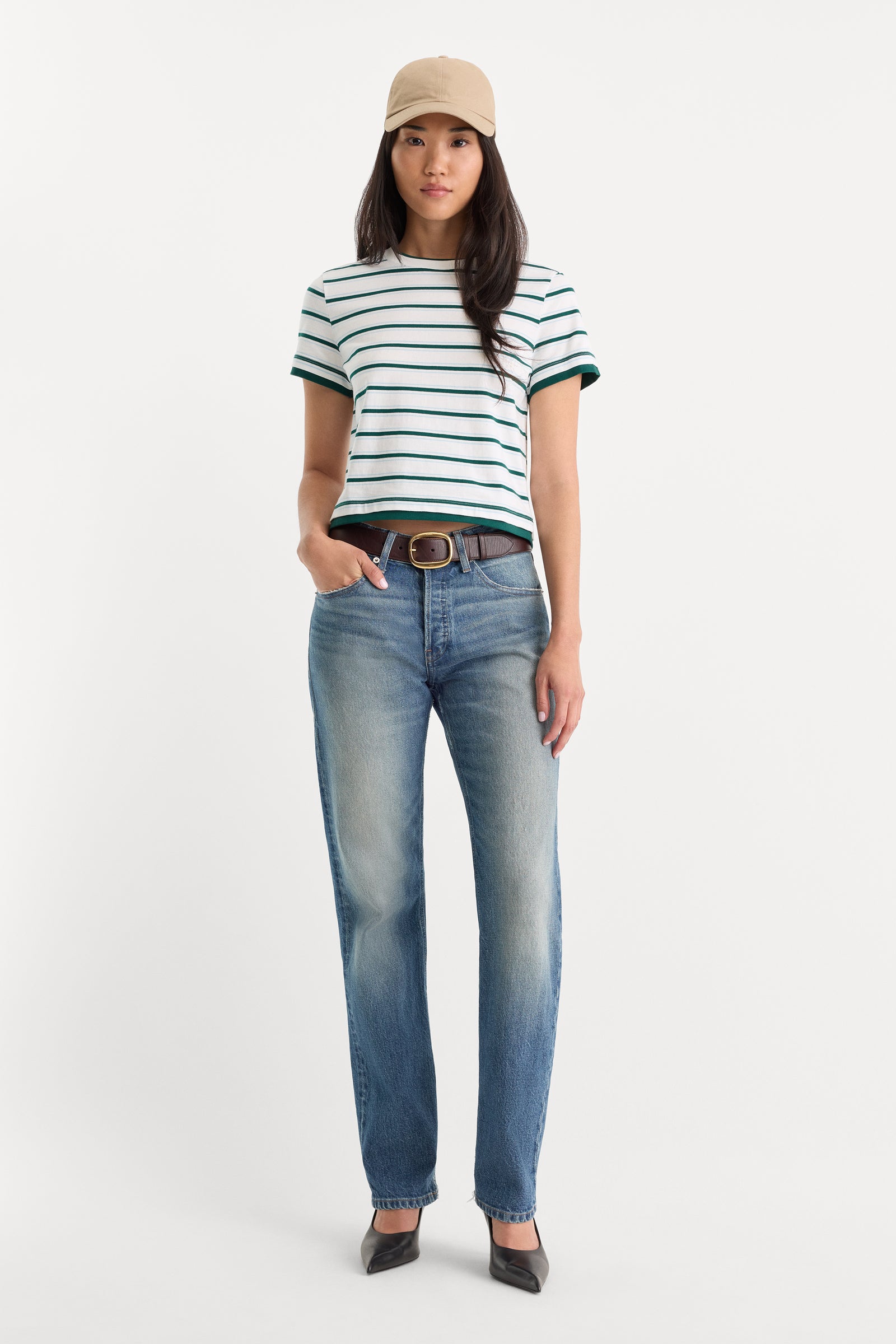 THE LAYERED TEE | FOREST MULTI STRIPE