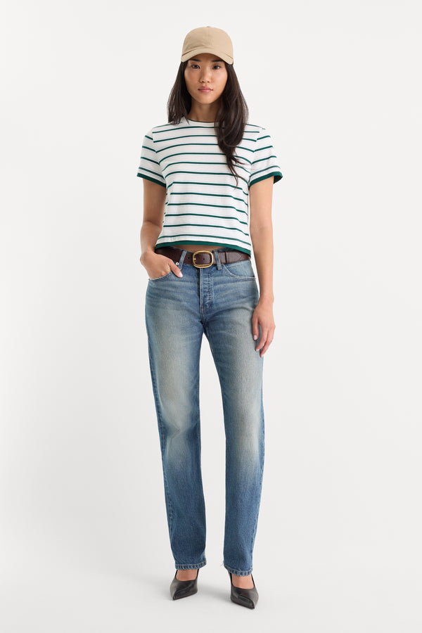 THE LAYERED TEE | FOREST MULTI STRIPE