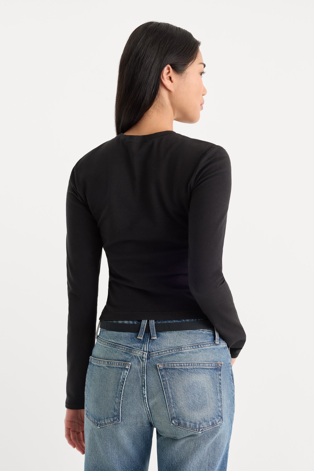 THE LONG SLEEVE BABY TEE | BLACK