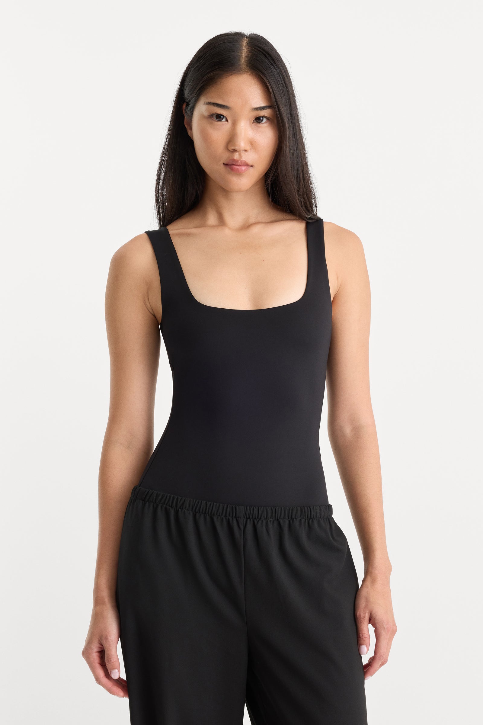 SCULPTING MODERN TANK BODYSUIT | BLACK