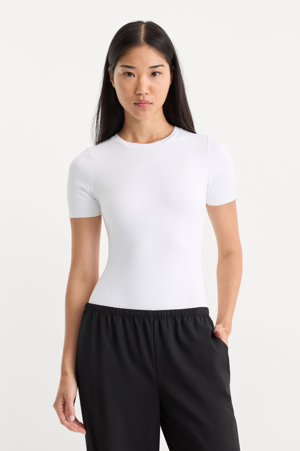 THE SCULPTING MODERN BODYSUIT | WHITE