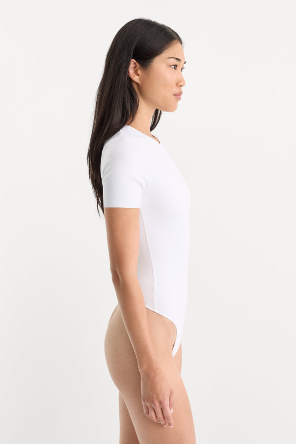 THE SCULPTING MODERN BODYSUIT | WHITE