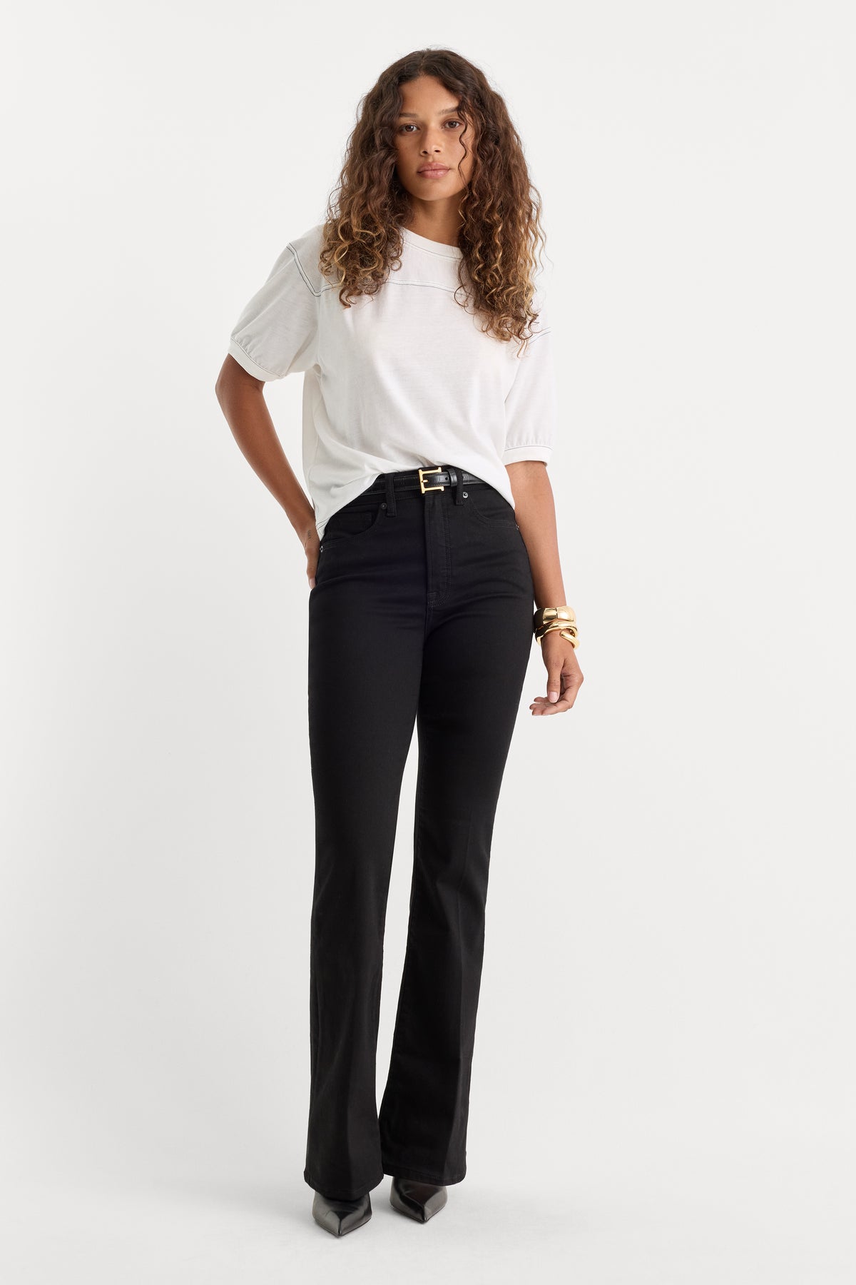ALWAYS FITS GOOD PETITE BOOTCUT JEANS | BLACK001