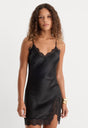 THE SATIN LACE SLIP DRESS | BLACK001-3 | GOOD AMERICAN | MODEL_A