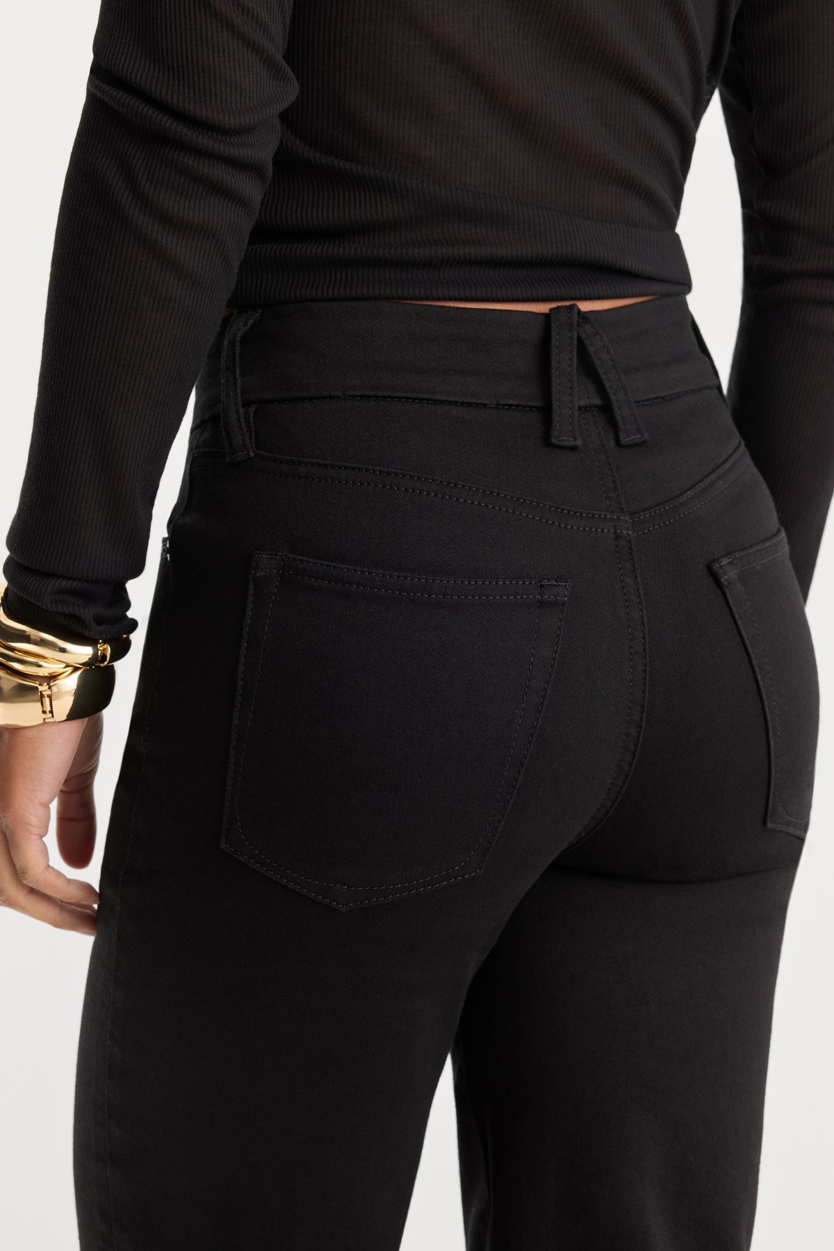 ALWAYS FITS SLIM PETITE PALAZZO JEANS | BLACK001
