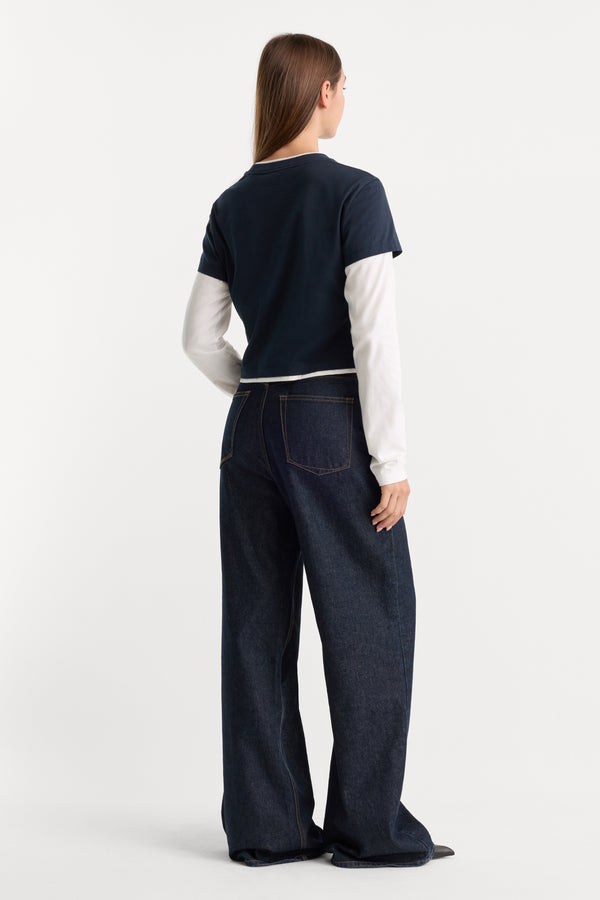 BELTED VINTAGE LOW SLUNG BAGGY JEANS | RINSE