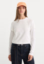 THE COMBO LAYERED TEE | CHALK WITH CHALK-3 | GOOD AMERICAN | MODEL