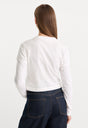 THE COMBO LAYERED TEE | CHALK WITH CHALK-5 | GOOD AMERICAN | MODEL