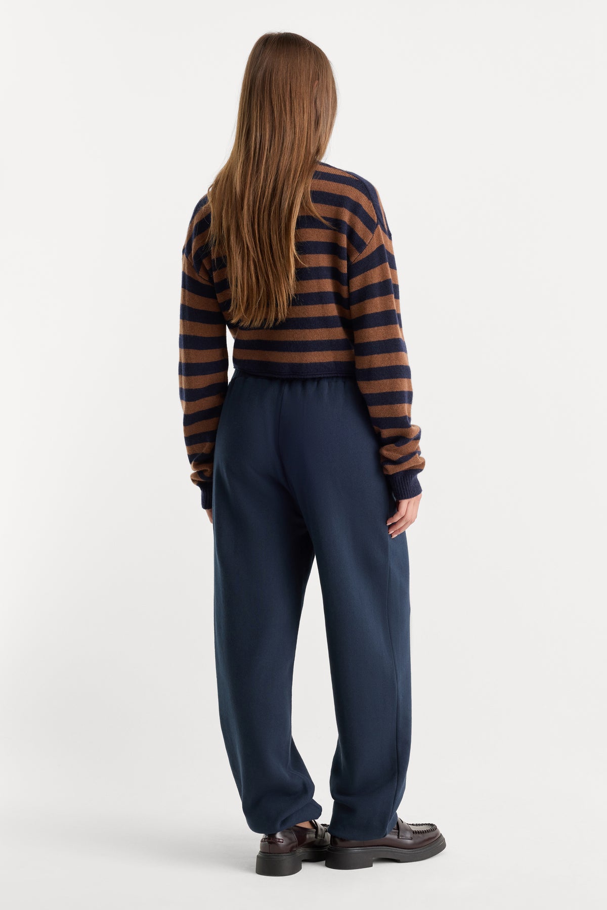 THE FRENCH TERRY BUTTON FRONT JOGGER | NEW NAVY002-2 | GOOD AMERICAN | MODEL_A