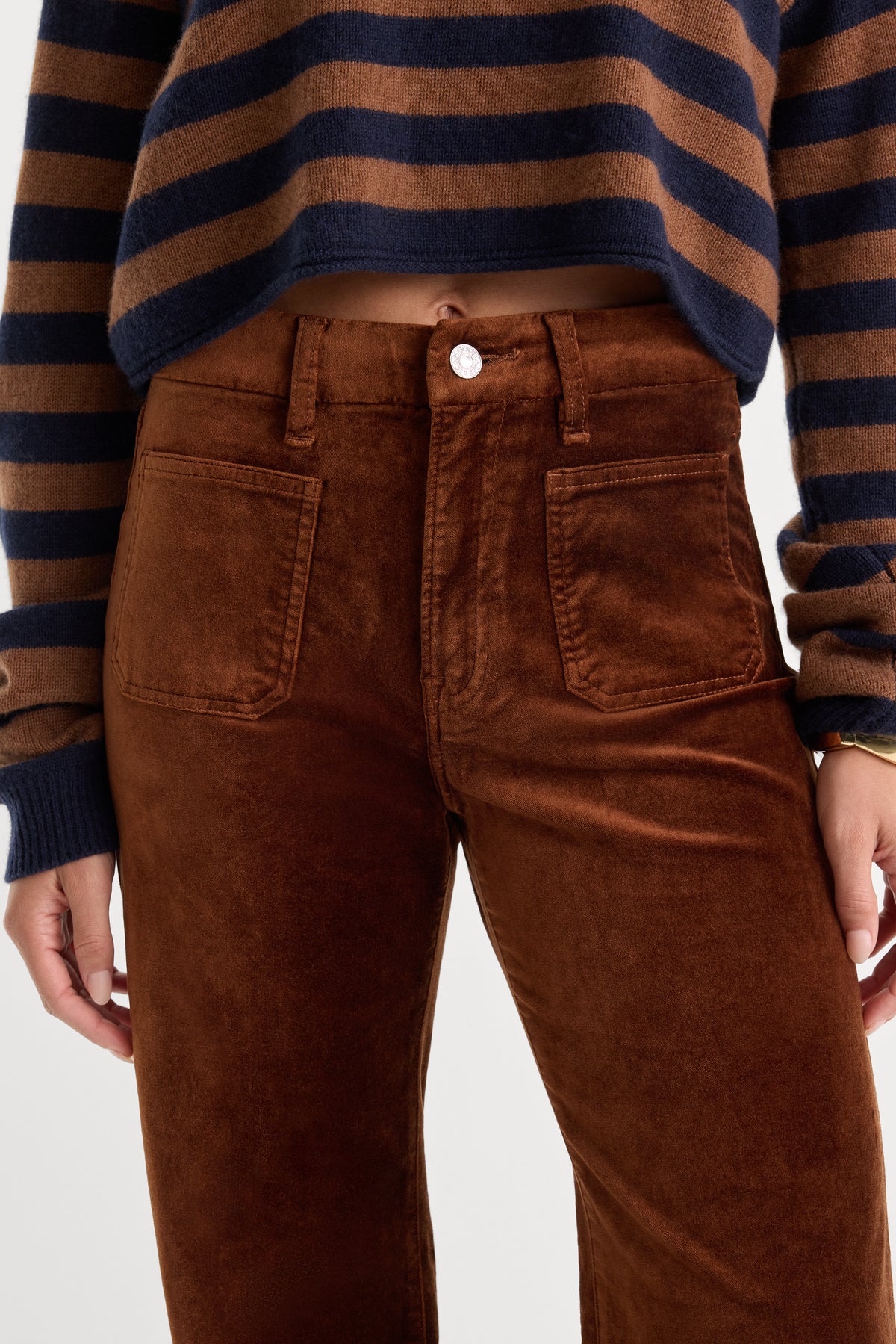 VELVET GOOD WAIST PALAZZO PANT | BRONZE