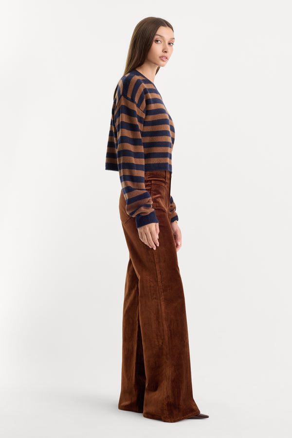 VELVET GOOD WAIST PALAZZO PANT | BRONZE